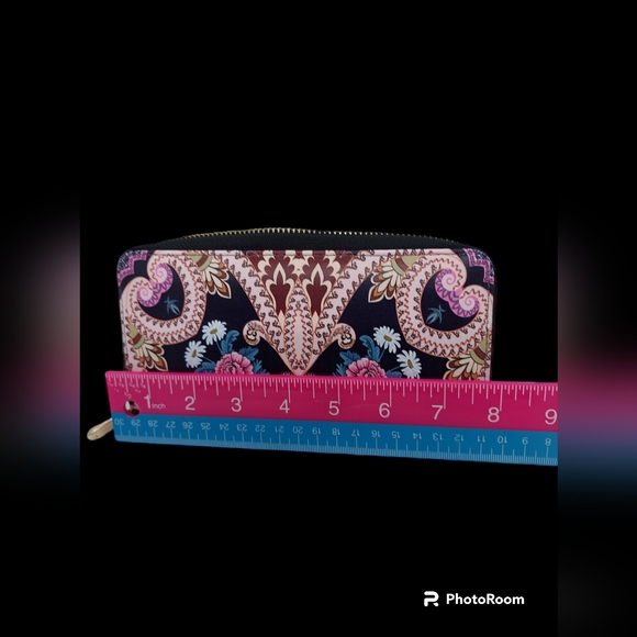 Unbranded Zip Around Wallet With Flowers - Picture 5 of 10